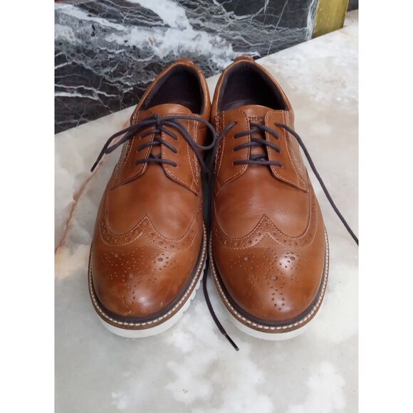 Rockport Men\'s Marshall Wingtip Oxford Cognac Leather Men\'s Size 9M main image 5